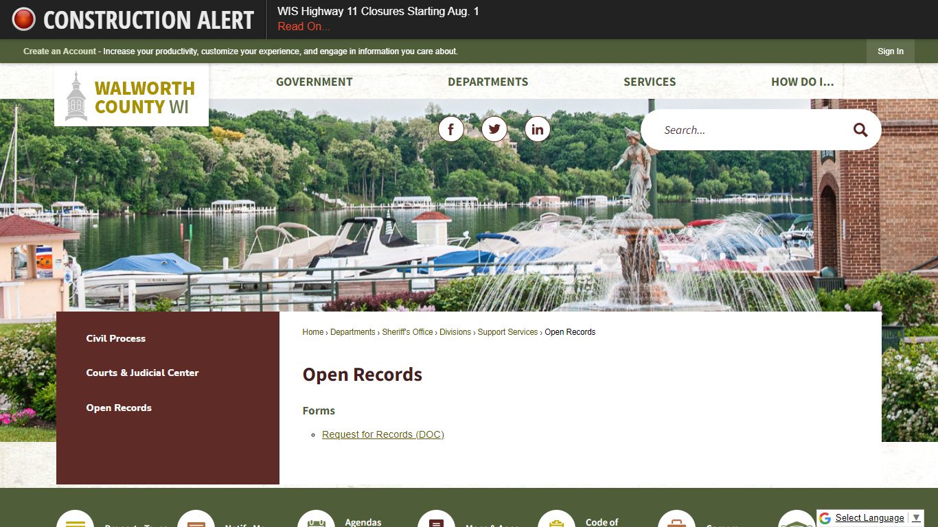 Open Records | Walworth County, WI