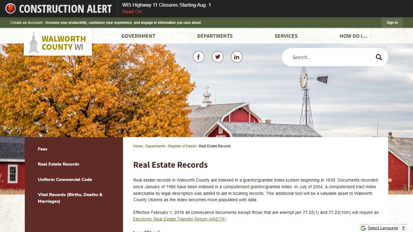 Real Estate Records | Walworth County, WI